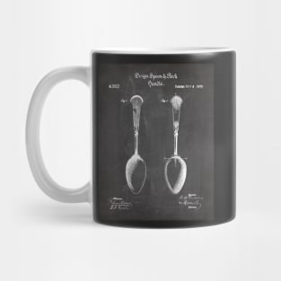 Kitchen Spoon Patent - Cooking Baker Kitchen Décor Art - Black Chalkboard Mug